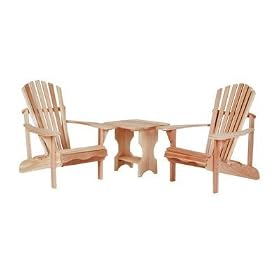 All Things Cedar ST24-Set 3-Piece Side Table Adirondack Set