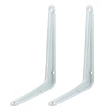 uxcell 棚受け　サポートブラケット　メタル　ホワイト　90度　14 x 19cm　壁取付ブラケット