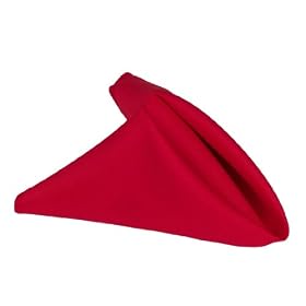 17 Inch Polyester Napkins Red - Dozen17 Inch Polyester Napkins - Dozen