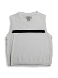 TFW - Boys V-Neck Knit Vest, Ribbed at Edges, White