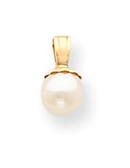 14k Yellow Gold 15in 5mm Cultured Pearl Necklace. Comes in a lovely Gift Box