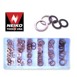Neiko Copper Washer Assortment Set (110 Pieces)