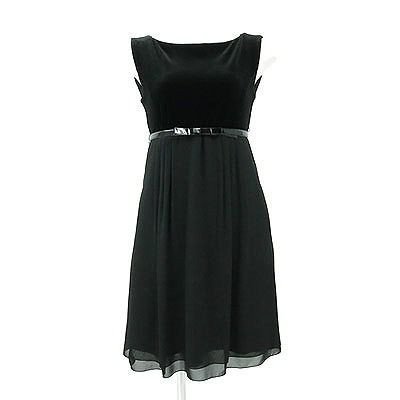 (ベロアノアール) VELOUR NOIR by FOXEY NY 黒ベロアノースリワンピース 38 中古