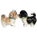 Kissing Shih Tzus Puppy Dog Salt Pepper Shakers S/p Set