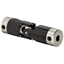 Boston Gear JP371/8 Universal Joint, Single, Molded, 0.125" Bore, 0.520" Bore Depth, 1.484" Length, 0.375" Outside Diameter, 16 ft/lbs Max Torque, Delrin