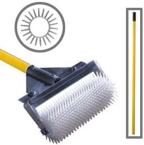 9 inch Blunt Spiked Roller with 13/16 inch Spikes - 66 inch Handle - 59809