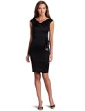 Jax Womens Scallop Neck Dress