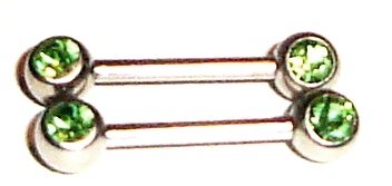 Body Accentz™ Nipple Ring Bars CZ Solitaire 