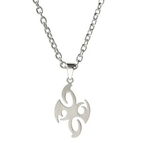 Men's Stainless Steel Tribal Pendant Necklace