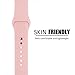 Apple Watch Band - FanTEK Soft Silicone Sport Style Replacement iWatch Strap for Apple Wrist Watch Series 1 Series 2 38mm Models M/L Size (Vintage Rose)