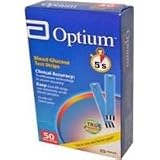 Abbot Optium Test Strips for use with Optium Blood Glucose Meter, Exp. June 2010, 50/Pk