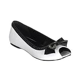 DAISY-64 Open-Toe Mary Jane Flats w/Bow
