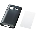 ELECOM au iida INFOBAR A01 ソフトケース (保護フィルム付) ブラック PA-SHA01UCBK