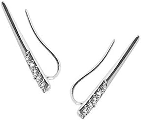 Women's Diamond Spike Ear Crawlers-Ice Fang S925 Sterling silver Stud Earrings