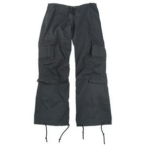 Women's Black Vintage Paratrooper Fatigues LRG