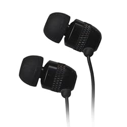 Q:Electronics Noise-Isolating Ear Buds w/Volume Control (Black)