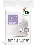 Simplehuman Code C Custom Fit Liners, 3 Refill Packs (60 liners), 10-12 Liter /pack of 3