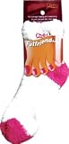 Checi Futfriend Moisturizing Socks Closed Toe-Pink & White Stripes ea. 74522