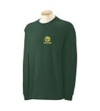 Custom embroidered mean face tennis ball design on long sleeve t-shirt