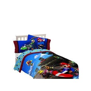Super Mario The Race Is On Comforter Set Twin/Full