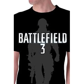 Video Game Shirts - Battlefield III T-Shirt Stencil (L)