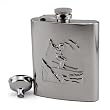 Stainless Steel Skiing Ski Skier 8 oz Flask Great Groomsmen Gift