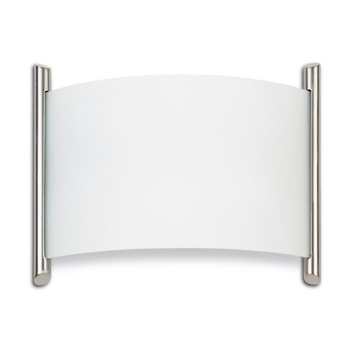 Leds C4 Grok Indoor Lighting Niza Iii Wall Light, Satin Nickel/ Satin Glass