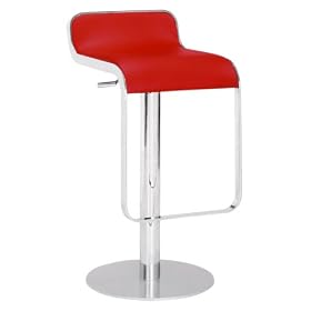 Click here to buy Zuo Modern Equino Barstool, Red .