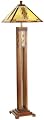Walnut Mission Tiffany Style Floor Lamp
