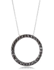 Sethi Couture "Simple Elegance" Black Diamond Circle Necklace