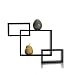 Melannco Espresso Interlocking Shelves, Set of 3