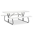 Iceberg Products - Iceberg - Indestruc-Tables Too 1200 Series Picnic Bench Table, 72w x 30d, Platinum - Sold As 1 Each - Commercial grade for indoor and outdoor use. - Lightweight and portable for easy transport. - Top is dent-, scratch- and stain-resistant. - Legs have powder-coated finish and non-marring feet. -