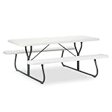 Iceberg Products - Iceberg - Indestruc-Tables Too 1200 Series Picnic Bench Table, 72w x 30d, Platinum - Sold As 1 Each - Commercial grade for indoor and outdoor use. - Lightweight and portable for easy transport. - Top is dent-, scratch- and stain-resistant. - Legs have powder-coated finish and non-marring feet. -