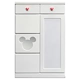 アルファタカバ ディズニー家具シリーズ アンファンミッキー 80cm幅マルチタイプ ピンク 向かって右側身長計