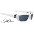 Spy Dirty Mo Sunglasses - Spy Optic Steady Series Sports Eyewear w/ Free B&F Heart Sticker Bundle - White/Grey