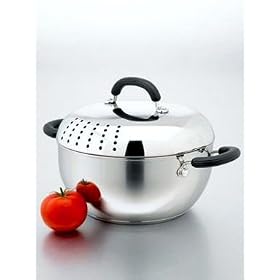 Circulon Steel 5-1 2 Quart Casserole with Locking Colander Lid for Straining by Circulon
