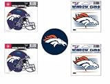 Denver Broncos Decal and Cling 5 Piece Set