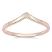 Rose Gold-Tone Chevron Wholesale Ring New .925 Sterling Silver Band Size 7
