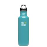 Klean Kanteen 27-Ounce Stainless Steel Water Bottle with Loop Cap, Reef Blue