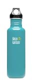 Klean Kanteen 27-Ounce Stainless Steel Water Bottle with Loop Cap, Reef Blue