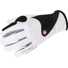 Castelli 2008 09 Slide Due Full Finger Winter Cycling Gloves - White  Black - K7579-001 by Castelli