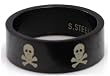Blackline Skulls Design Stainless Steel Ring by BodyPUNKS (RBS-019)