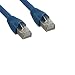 Kentek 25 Feet FT CAT6A STP Patch Cable 24 AWG 600 MHz 10G 10Gbps Category 6a Shielded Twisted Pair Snagless Molded Boot Ethernet RJ45 Network Internet Cord Blue