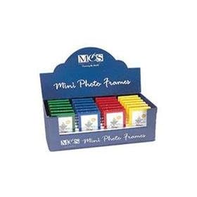 MCS Random Colored Multipurpose Mini Plastic Picture Frame for One 2 x 3 Photograph.