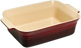 Le Creuset Stoneware 10-Quart Roasting Dish, Cherry