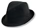 Black Cotton Fedora Hat