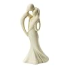 Brautpaar: k�ssendes Hochzeitspaar, 10 cm, creme, moderner Stil, Polyresin