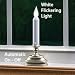 White LED Cordless Window Candle - Pewter Finish