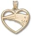 New England Patriots Full Logo Heart 14K Charm/Pendant