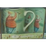Golf Theme Grandfather Mug and Coaster Set Grandpa Papa Pop Fathers Valentines Day